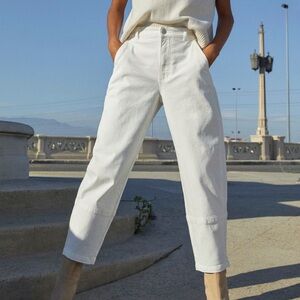 Everlane Utility Barrel Pant Bone Size 2